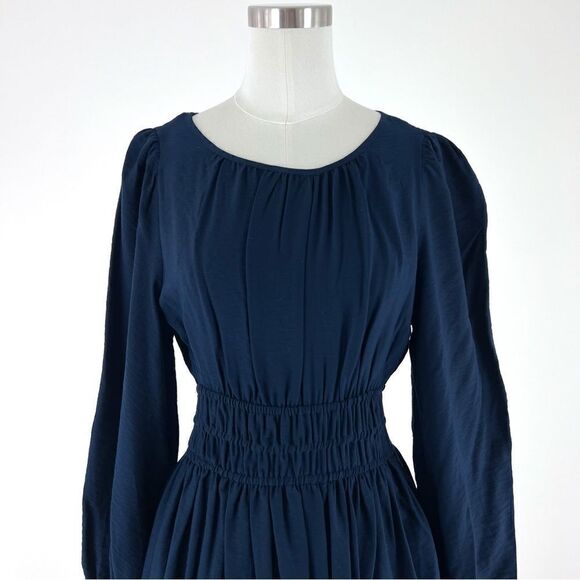 NWT Madewell Sophia open back mini dress deep indigo blue - Picture 6 of 16